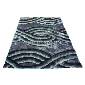 Mélange de polyester filé 3D tapis Shaggy